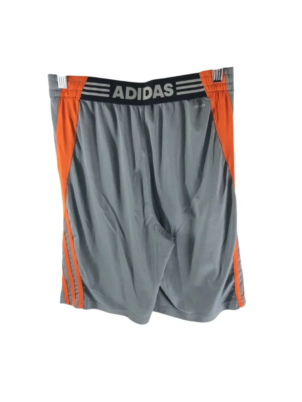 Adidas Gray & Orange Youth Boys Climalite Athletic Shorts Size L (14/16)